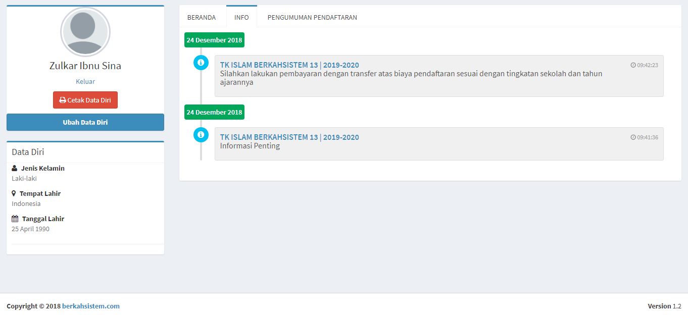 <p>Halaman Informasi Penting Dari Admin Sekolah<br></p>