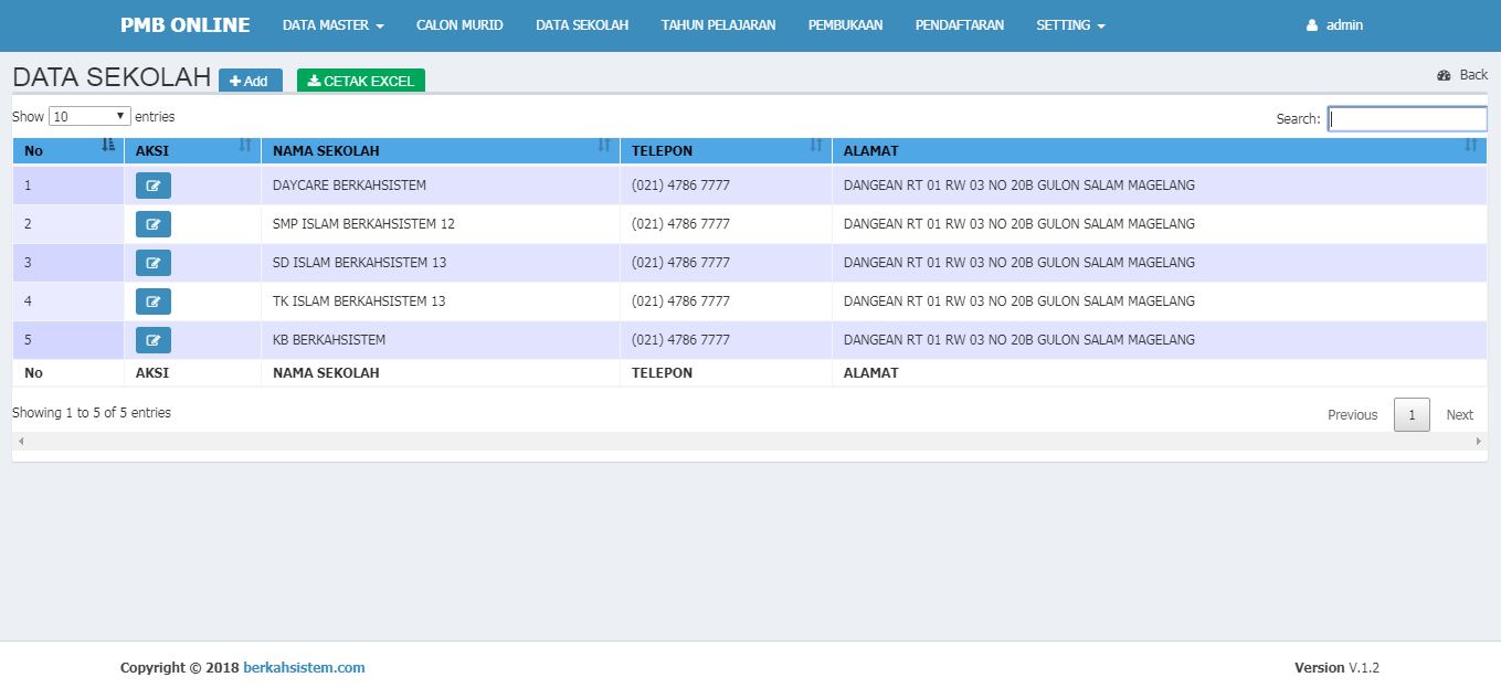 <p>Halaman Data Tingkatan Sekolah<br></p>